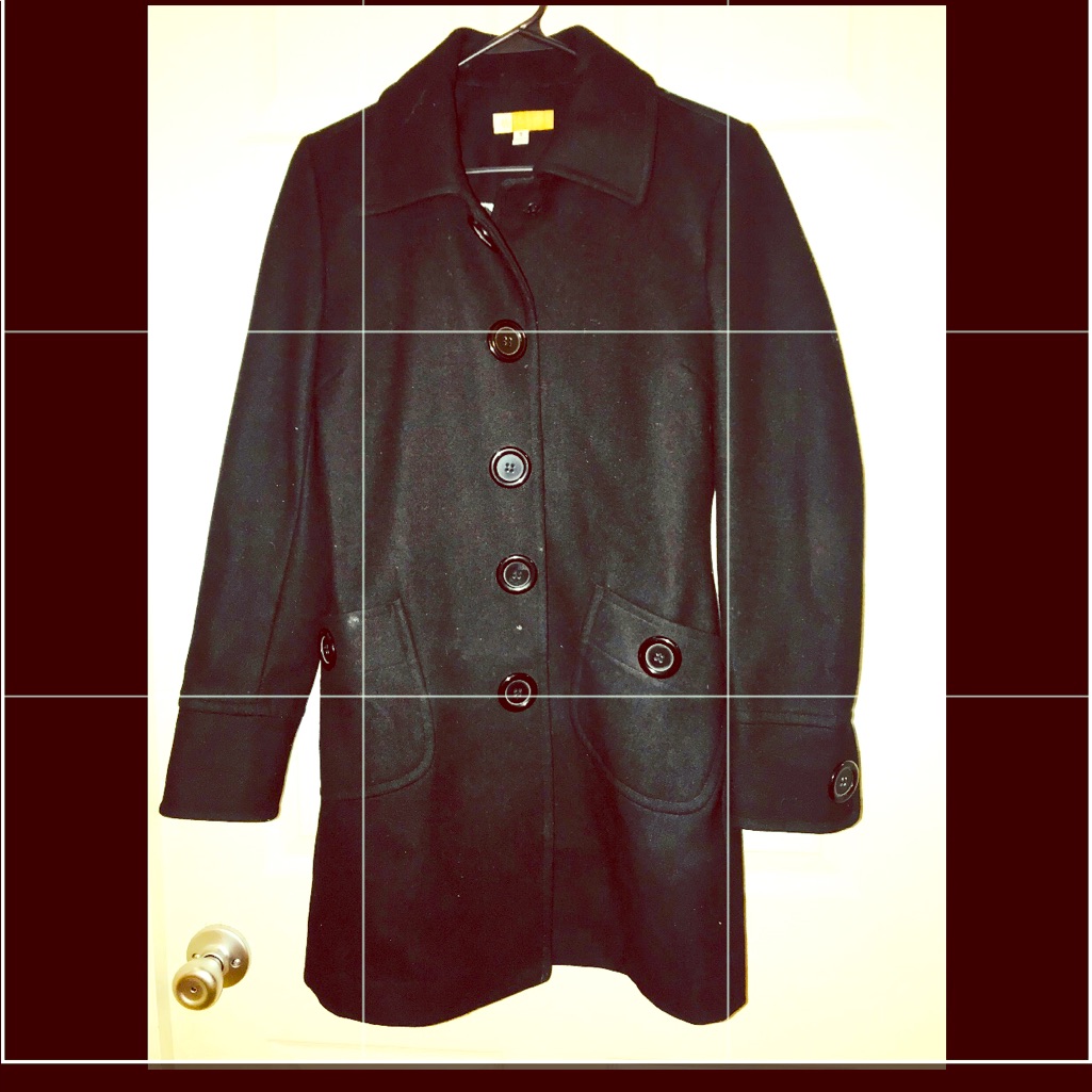 Tulle Woman Black Pea Coat S Used Sold As Is